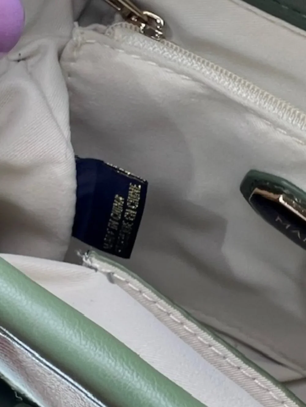 Madison West Green/Cream Contemporary Convertible Crossbody Handbag NWOT